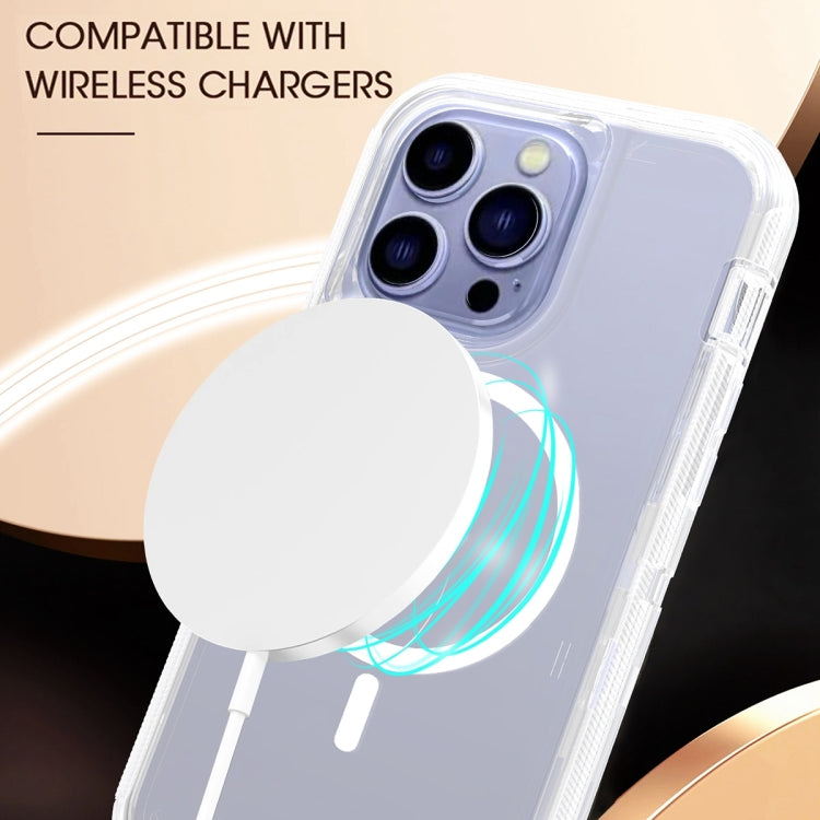 For iPhone 12 Pro Max Shockproof MagSafe Magnetic Phone Case(Transparent) - iPhone 12 Pro Max Cases by buy2fix | Online Shopping UK | buy2fix