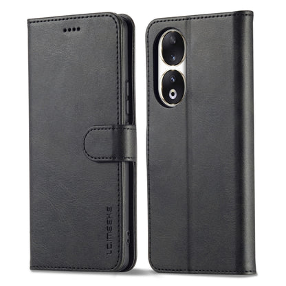 For Honor 90 LC.IMEEKE Calf Texture Leather Phone Case(Black) - Honor Cases by LC.IMEEKE | Online Shopping UK | buy2fix