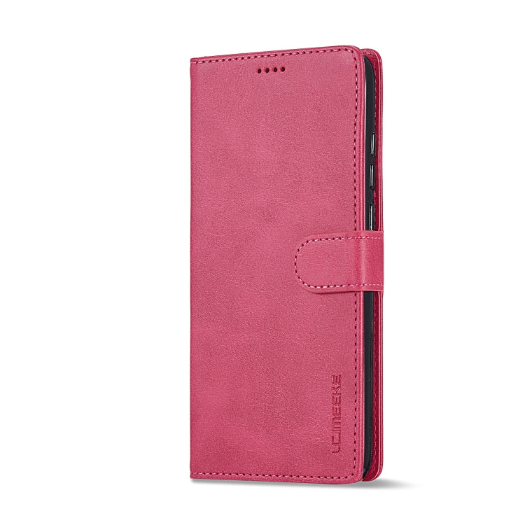 For Honor X8b LC.IMEEKE Calf Texture Leather Phone Case(Red) - Honor Cases by LC.IMEEKE | Online Shopping UK | buy2fix