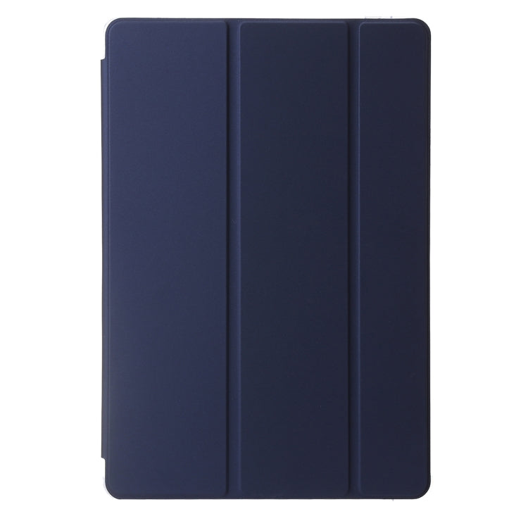 For Samsung Galaxy Tab S9+ 3-Fold Clear Acrylic Leather Tablet Case(Dark Blue) - Galaxy Tab S9+ Cases by buy2fix | Online Shopping UK | buy2fix