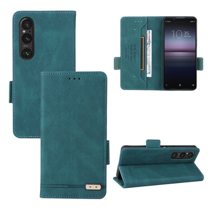 For Sony Xperia 1 VI 2024 Magnetic Clasp Leather Phone Case(Green) - Sony Cases by buy2fix | Online Shopping UK | buy2fix