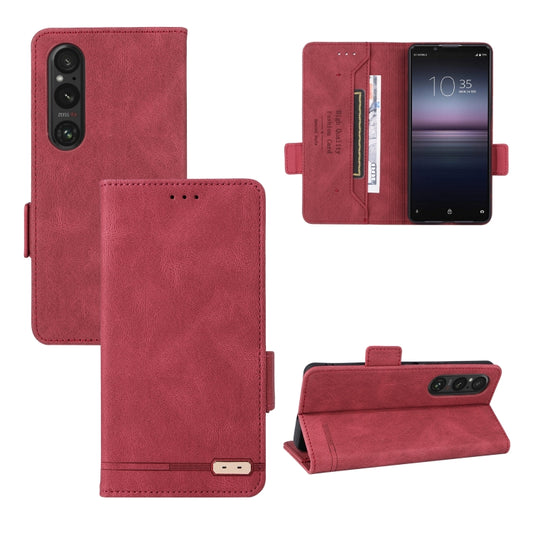 For Sony Xperia 1 VI 2024 Magnetic Clasp Leather Phone Case(Red) - Sony Cases by buy2fix | Online Shopping UK | buy2fix