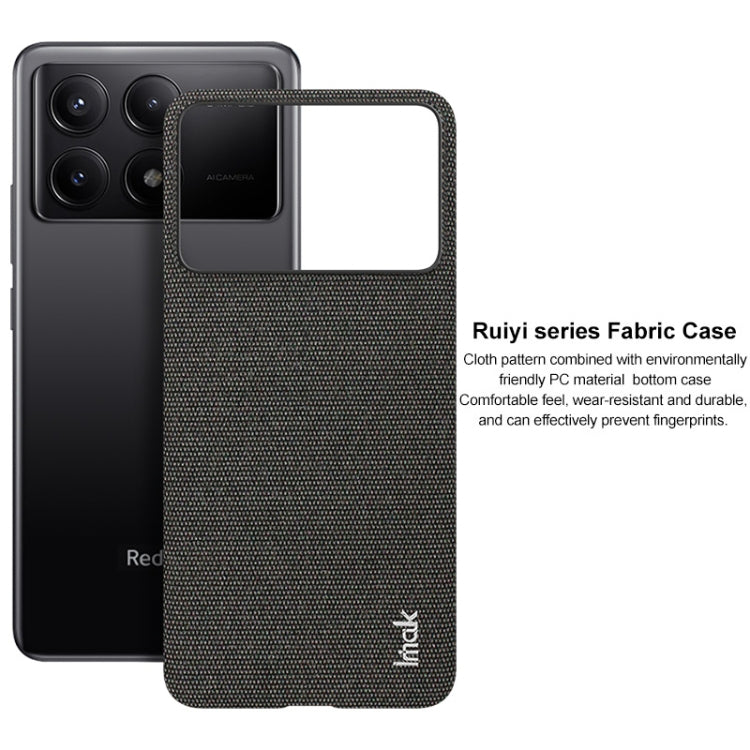 For Xiaomi Poco X6 Pro 5G/Redmi K70E 5G imak Ruiyi Series Cloth Texture PU + PC Phone Case(Light Grey) - K70E Cases by imak | Online Shopping UK | buy2fix