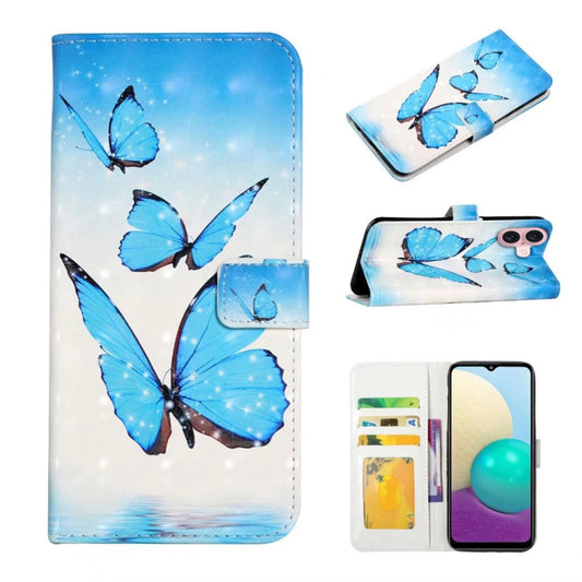 For iPhone 16 Oil Embossed 3D Drawing Leather Phone Case(3 Butterflies) - iPhone 16 Cases by buy2fix | Online Shopping UK | buy2fix