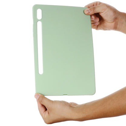 For Samsung Galaxy Tab S9 FE Pure Color Liquid Silicone Shockproof Tablet Case(Green) - Galaxy Tab S9 FE by buy2fix | Online Shopping UK | buy2fix