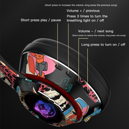 L750 3 in 1 RGB Graffiti Pattern Wireless Gaming Noise Reduction Headset(White) - Headset & Headphone by buy2fix | Online Shopping UK | buy2fix