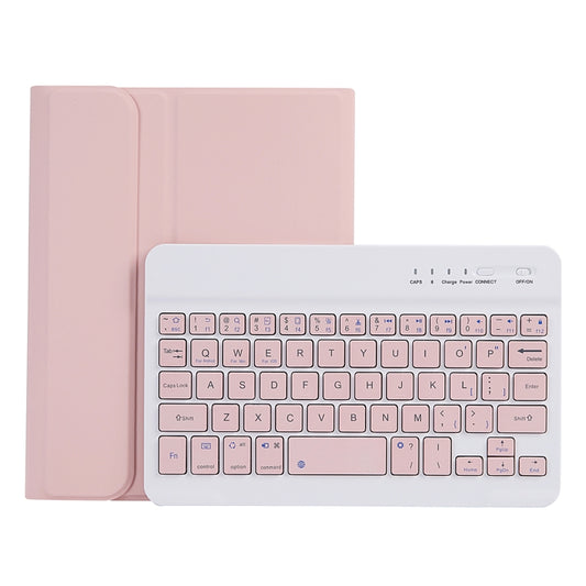 For Samsung Galaxy Tab A9 X110/X115 A221B Candy Color TPU Bluetooth Keyboard Leather Tablet Case with Pen Holder(Pink) - Samsung Keyboard by buy2fix | Online Shopping UK | buy2fix