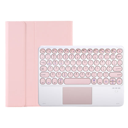 For Samsung Galaxy Tab A9+ X210/X215/X215 YA09B-A Candy Color TPU Round Keycap Touch Bluetooth Keyboard Leather Case with Pen Slot(Pink) - Samsung Keyboard by buy2fix | Online Shopping UK | buy2fix