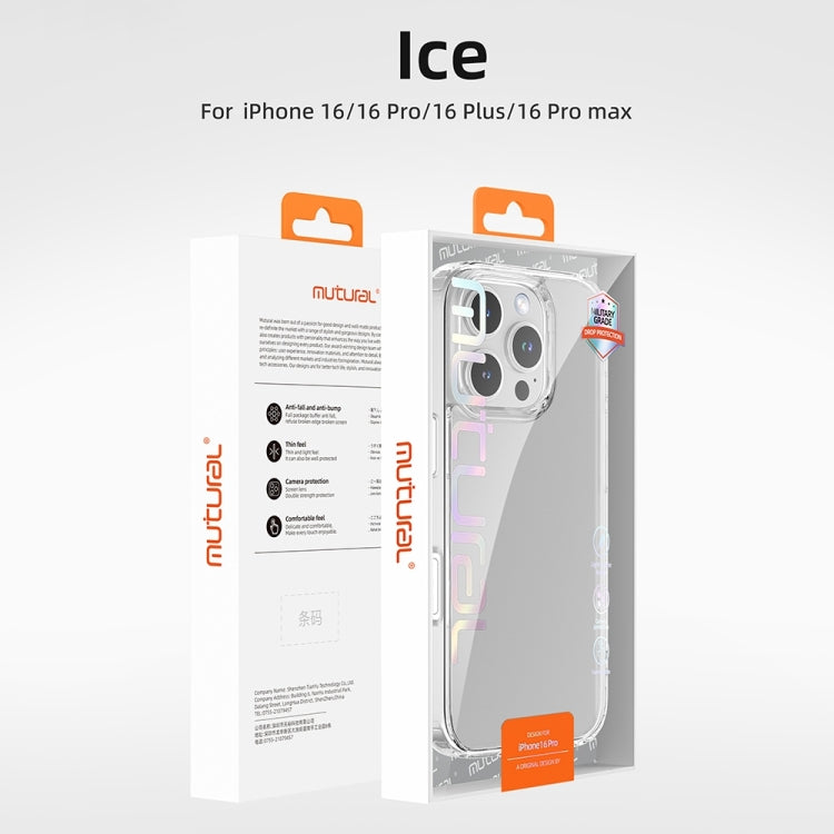 For iPhone 16 Pro Max Mutural Ice Series TPU Phone Case(Transparent) - iPhone 16 Pro Max Cases by Mutural | Online Shopping UK | buy2fix