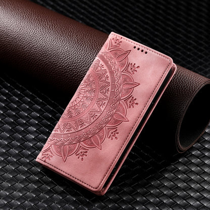 For iPhone 16 Pro Max Totem Embossed Magnetic Leather Phone Case(Rose Gold) - iPhone 16 Pro Max Cases by buy2fix | Online Shopping UK | buy2fix