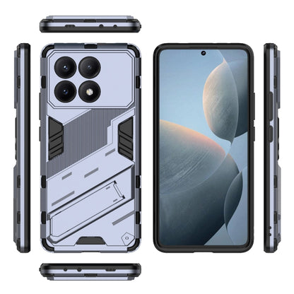 For Xiaomi Redmi K70E 5G Punk Armor 2 in 1 PC + TPU Phone Case with Holder(Grey) - K70E Cases by buy2fix | Online Shopping UK | buy2fix