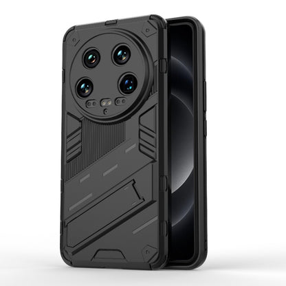 For Xiaomi 14 Ultra 5G Punk Armor 2 in 1 PC + TPU Phone Case with Holder(Black) - 14 Ultra Cases by buy2fix | Online Shopping UK | buy2fix