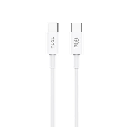TOTU CB-9-CC 60W USB-C / Type-C to Type-C TPE Data Cable, Length: 1m(White) - USB-C & Type-C Cable by TOTUDESIGN | Online Shopping UK | buy2fix