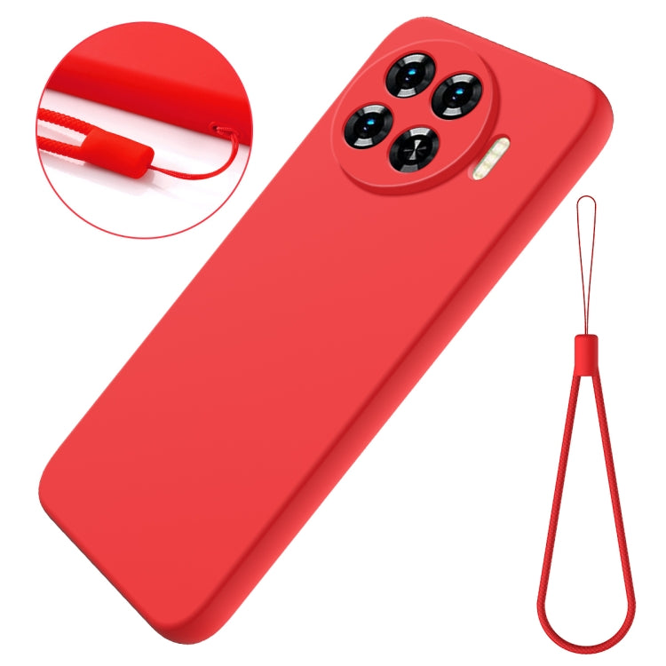 For Tecno Spark 20 Pro+ Solid Color Liquid Silicone Dropproof Full Coverage Protective Case(Red) - Tecno Cases by buy2fix | Online Shopping UK | buy2fix