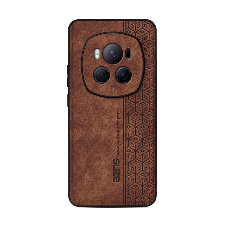 For Honor Magic6 Pro AZNS 3D Embossed Skin Feel Phone Case(Brown) - Honor Cases by AZNS | Online Shopping UK | buy2fix