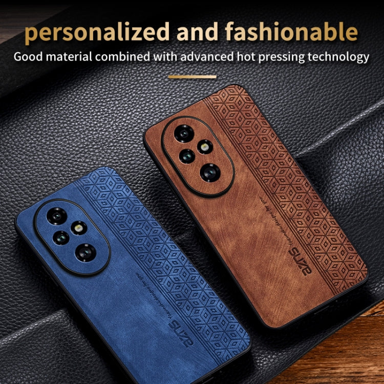 For Honor 200 AZNS 3D Embossed Skin Feel Phone Case(Brown) - Honor Cases by AZNS | Online Shopping UK | buy2fix