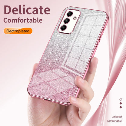 For Samsung Galaxy A22 5G / A22s Gradient Glitter Powder Electroplated Phone Case(Silver) - Galaxy Phone Cases by buy2fix | Online Shopping UK | buy2fix