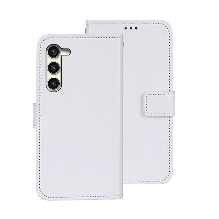 For Samsung Galaxy S24+ 5G idewei Crazy Horse Texture Leather Phone Case(White) - Galaxy S24+ 5G Cases by idewei | Online Shopping UK | buy2fix