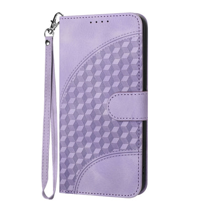 For OnePlus 12 YX0060 Elephant Head Embossed Phone Leather Case with Lanyard(Light Purple) - OnePlus Cases by buy2fix | Online Shopping UK | buy2fix