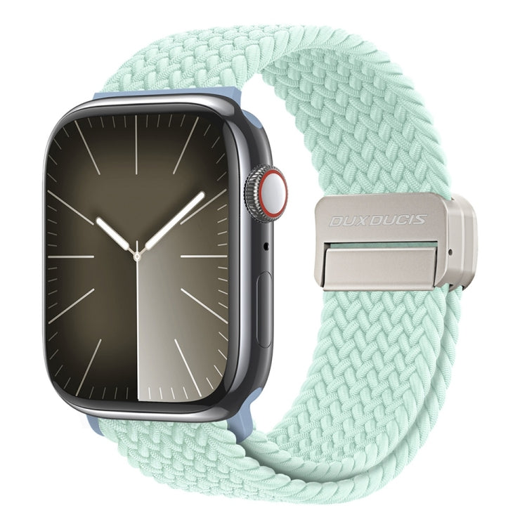 For Apple Watch Series 9 45mm DUX DUCIS Mixture Pro Series Magnetic Buckle Nylon Braid Watch Band(Light Mint) - Watch Bands by DUX DUCIS | Online Shopping UK | buy2fix