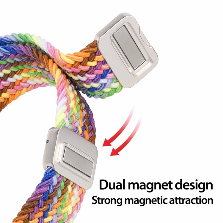 For Apple Watch Series 9 41mm DUX DUCIS Mixture Pro Series Magnetic Buckle Nylon Braid Watch Band(New Rainbow) - Watch Bands by DUX DUCIS | Online Shopping UK | buy2fix