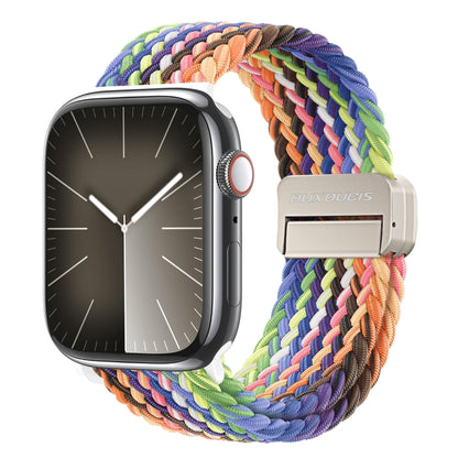 For Apple Watch Series 6 44mm DUX DUCIS Mixture Pro Series Magnetic Buckle Nylon Braid Watch Band(New Rainbow) - Watch Bands by DUX DUCIS | Online Shopping UK | buy2fix