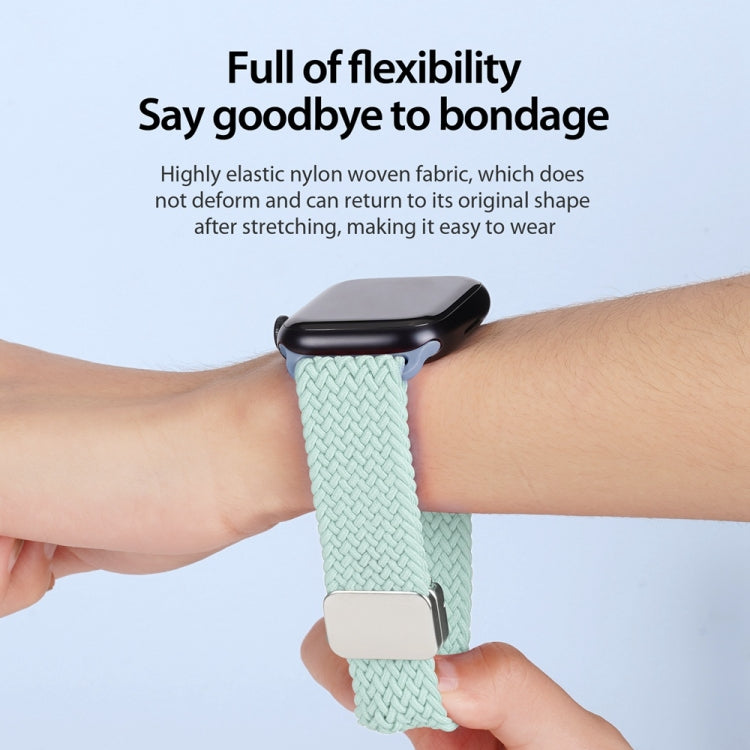 For Apple Watch Series 5 40mm DUX DUCIS Mixture Pro Series Magnetic Buckle Nylon Braid Watch Band(Light Mint) - Watch Bands by DUX DUCIS | Online Shopping UK | buy2fix