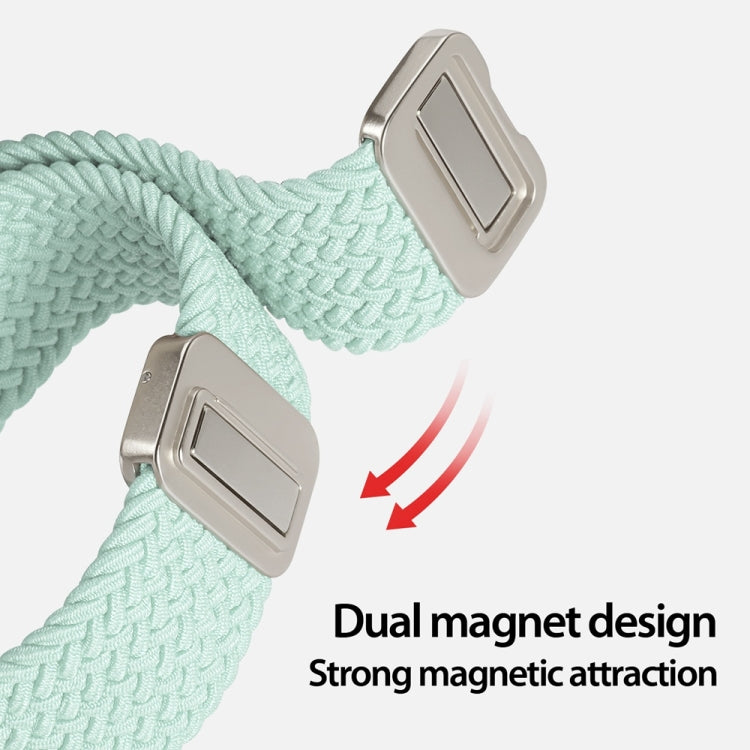 For Apple Watch Series 2 42mm DUX DUCIS Mixture Pro Series Magnetic Buckle Nylon Braid Watch Band(Light Mint) - Watch Bands by DUX DUCIS | Online Shopping UK | buy2fix