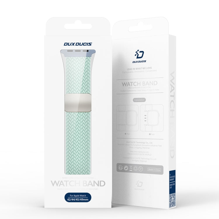 For Apple Watch Series 2 38mm DUX DUCIS Mixture Pro Series Magnetic Buckle Nylon Braid Watch Band(Light Mint) - Watch Bands by DUX DUCIS | Online Shopping UK | buy2fix