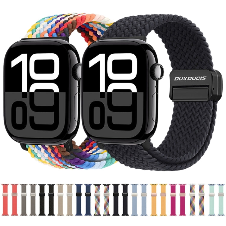 For Apple Watch Series 7 45mm DUX DUCIS Mixture Pro Series Magnetic Buckle Nylon Braid Watch Band(Light Mint) - Watch Bands by DUX DUCIS | Online Shopping UK | buy2fix