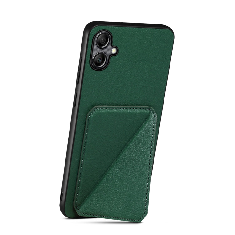 For Samsung Galaxy A20s Denior Imitation Calf Leather Back Phone Case with Holder(Green) - Galaxy Phone Cases by Denior | Online Shopping UK | buy2fix