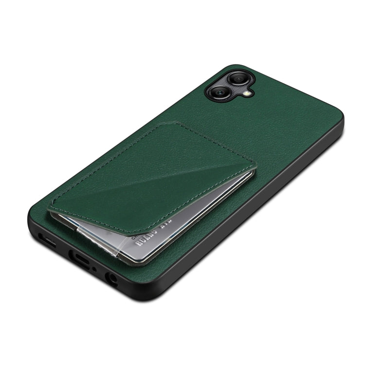 For Samsung Galaxy A52 5G / 4G / A52s Denior Imitation Calf Leather Back Phone Case with Holder(Green) - Galaxy Phone Cases by Denior | Online Shopping UK | buy2fix