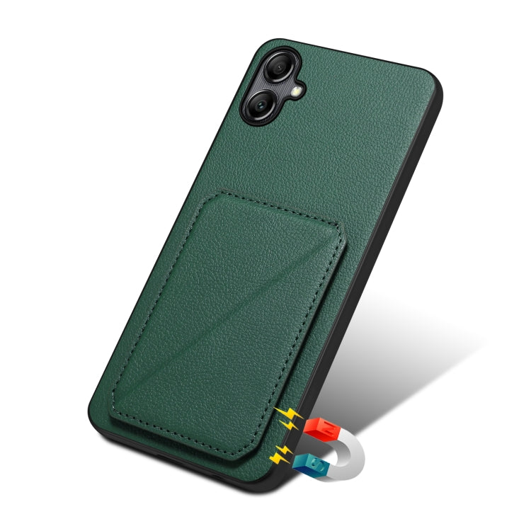 For Samsung Galaxy A52 5G / 4G / A52s Denior Imitation Calf Leather Back Phone Case with Holder(Green) - Galaxy Phone Cases by Denior | Online Shopping UK | buy2fix