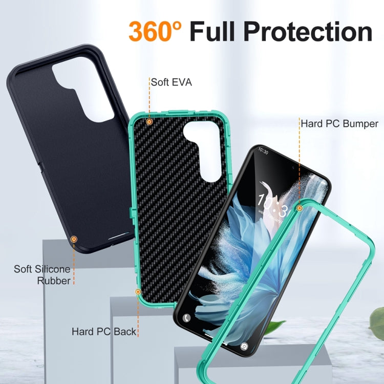 For Samsung Galaxy S24+ 5G / S25+ 5G Life Waterproof Rugged Phone Case(Dark Blue + Light Blue) - Galaxy S24+ 5G Cases by buy2fix | Online Shopping UK | buy2fix