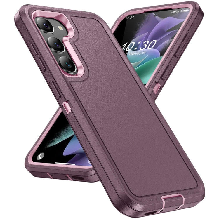 For Samsung Galaxy S24 5G Life Waterproof Rugged Phone Case(Purple + Pink) - Galaxy S24 5G Cases by buy2fix | Online Shopping UK | buy2fix