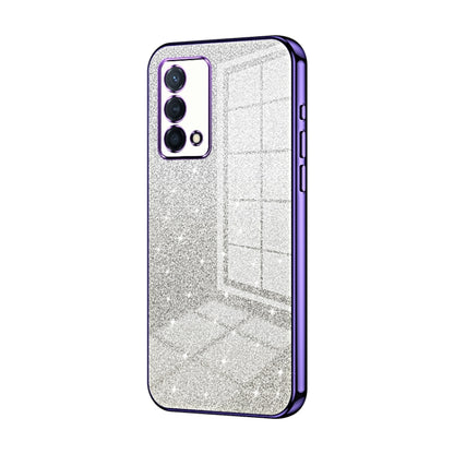 For OPPO K9 Gradient Glitter Powder Electroplated Phone Case(Purple) - OPPO Cases by buy2fix | Online Shopping UK | buy2fix
