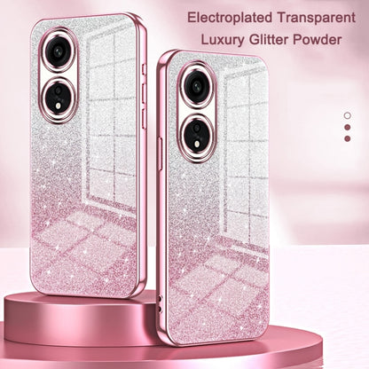 For OPPO A2 Pro Gradient Glitter Powder Electroplated Phone Case(Pink) - A2 Pro Cases by buy2fix | Online Shopping UK | buy2fix