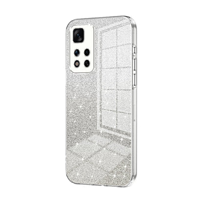 For Xiaomi Redmi Note 11 Pro+ 5G Gradient Glitter Powder Electroplated Phone Case(Transparent) - Xiaomi Cases by buy2fix | Online Shopping UK | buy2fix