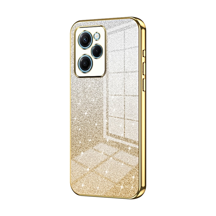 For Xiaomi Redmi Note 12 Pro Speed Gradient Glitter Powder Electroplated Phone Case(Gold) - Xiaomi Cases by buy2fix | Online Shopping UK | buy2fix