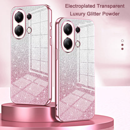 For Xiaomi Redmi Note 11 Global / Note 11S Gradient Glitter Powder Electroplated Phone Case(Pink) - Xiaomi Cases by buy2fix | Online Shopping UK | buy2fix