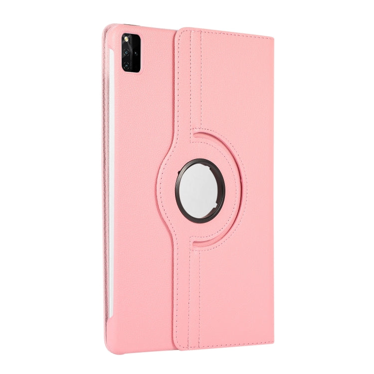 For Lenovo Tab M11 / Xiaoxin Pad 11 2024 360 Degree Rotation Litchi Texture Leather Tablet Case(Pink) - Lenovo by buy2fix | Online Shopping UK | buy2fix