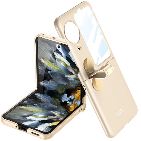 For OPPO Find N3 Flip GKK Integrated Ultrathin with Rotating Cortical Belt Phone Case(Gold) - Find N3 Flip Cases by GKK | Online Shopping UK | buy2fix