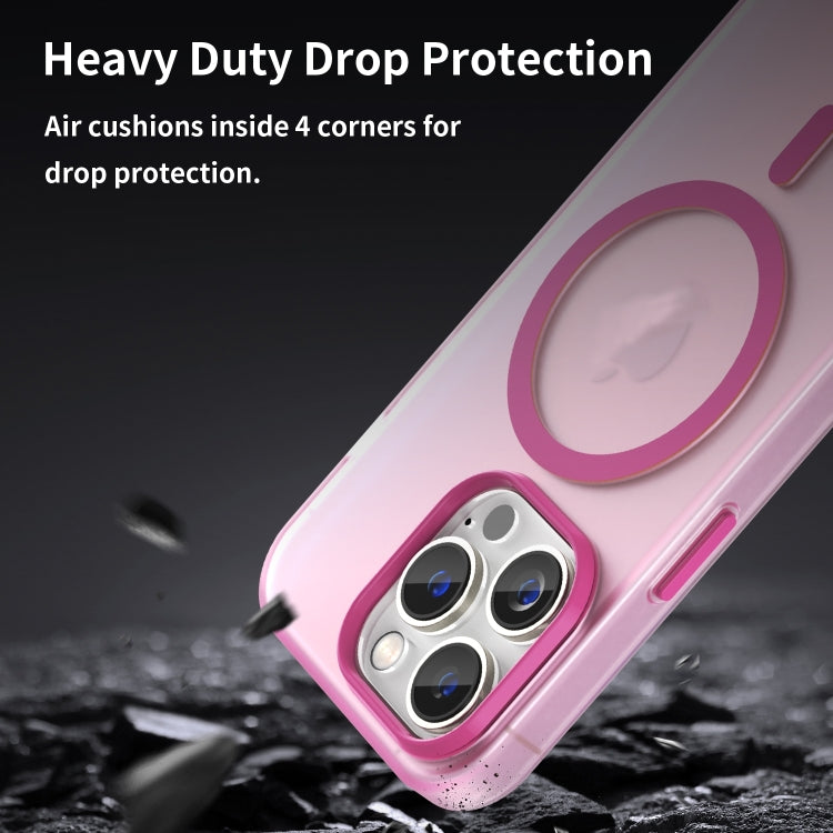 For iPhone 16 Pro MagSafe Frosted Translucent TPU + PC Full Coverage Phone Case(Pink) - iPhone 16 Pro Cases by buy2fix | Online Shopping UK | buy2fix