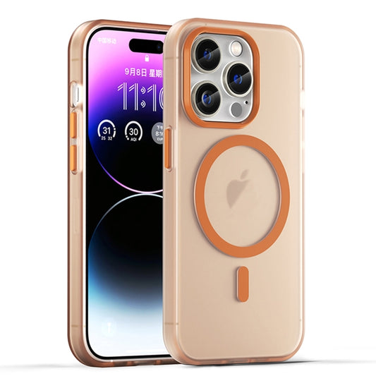 For iPhone 16 Pro Max MagSafe Frosted Translucent TPU + PC Full Coverage Phone Case(Orange) - iPhone 16 Pro Max Cases by buy2fix | Online Shopping UK | buy2fix