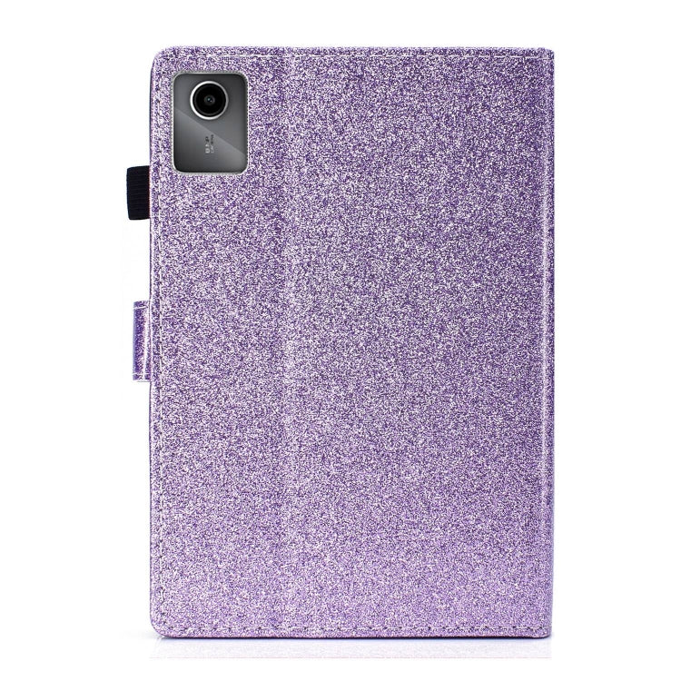 For Lenovo Tab M11/ Xiaoxin Pad 11 2024 Varnish Glitter Powder Smart Leather Tablet Case(Purple) - Lenovo by buy2fix | Online Shopping UK | buy2fix