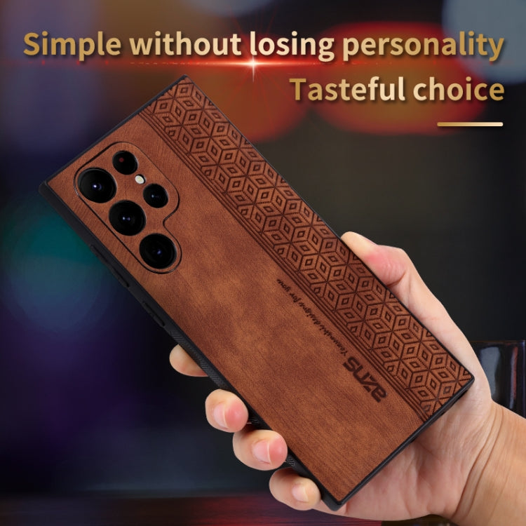 For Samsung Galaxy S24 Ultra 5G AZNS 3D Embossed Skin Feel Phone Case(Brown) - Galaxy S24 Ultra 5G Cases by AZNS | Online Shopping UK | buy2fix