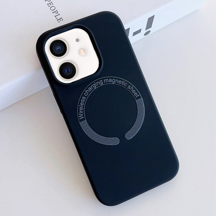 For iPhone 11 MagSafe Magnetic Liquid Silicone Phone Case(Dark Blue) - iPhone 11 Cases by buy2fix | Online Shopping UK | buy2fix