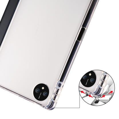 For Huawei MatePad Pro 11 2024 3-fold Clear TPU Leather Tablet Case with Pen Slot(Black) - Huawei by buy2fix | Online Shopping UK | buy2fix
