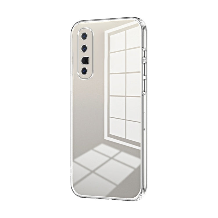 For OPPO Reno3 Pro Transparent Plating Fine Hole Phone Case(Transparent) - OPPO Cases by buy2fix | Online Shopping UK | buy2fix