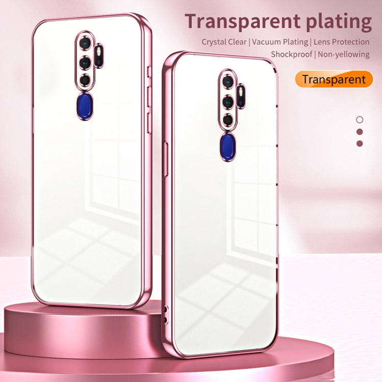 For OPPO A11x / A9 2020 Transparent Plating Fine Hole Phone Case(Black) - OPPO Cases by buy2fix | Online Shopping UK | buy2fix